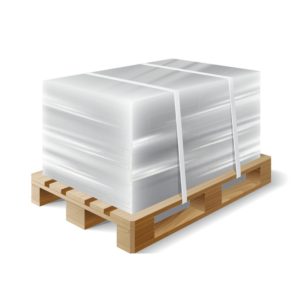 Pallet shipping shrink wrapped