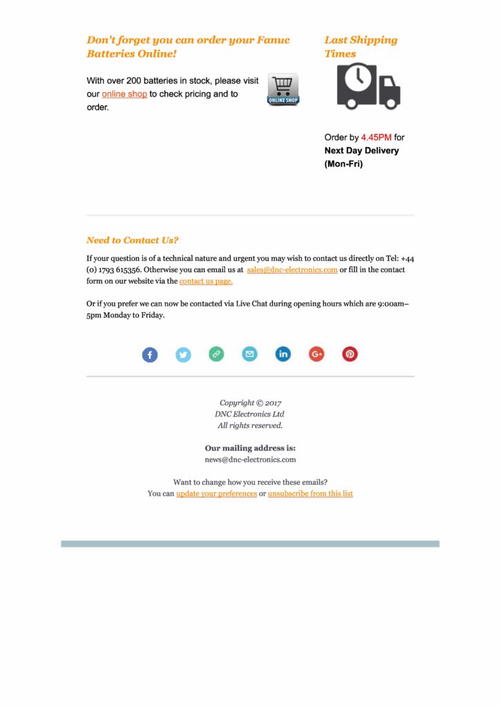 July 2017 Newsletter