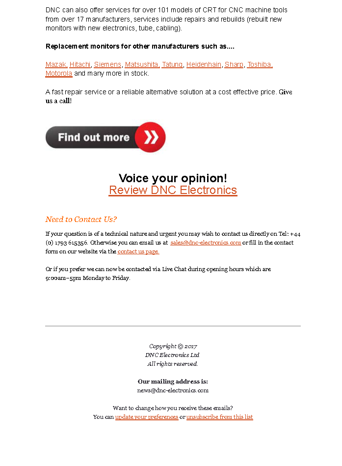 October 2017 newsletter